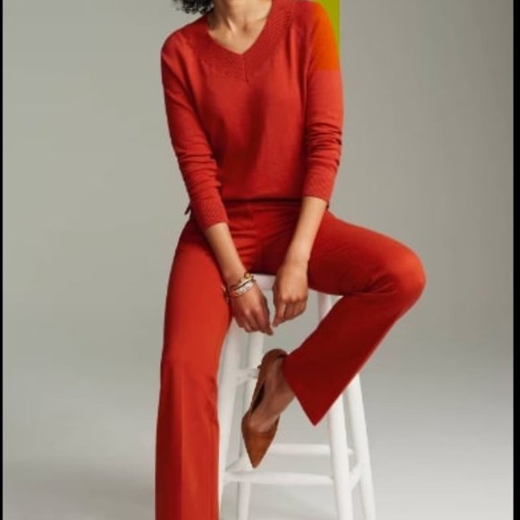 J Jill Bi-Stretch Bootcut Pant in Intense Rust Women's Size 12 NWT - Picture 1 of 7
